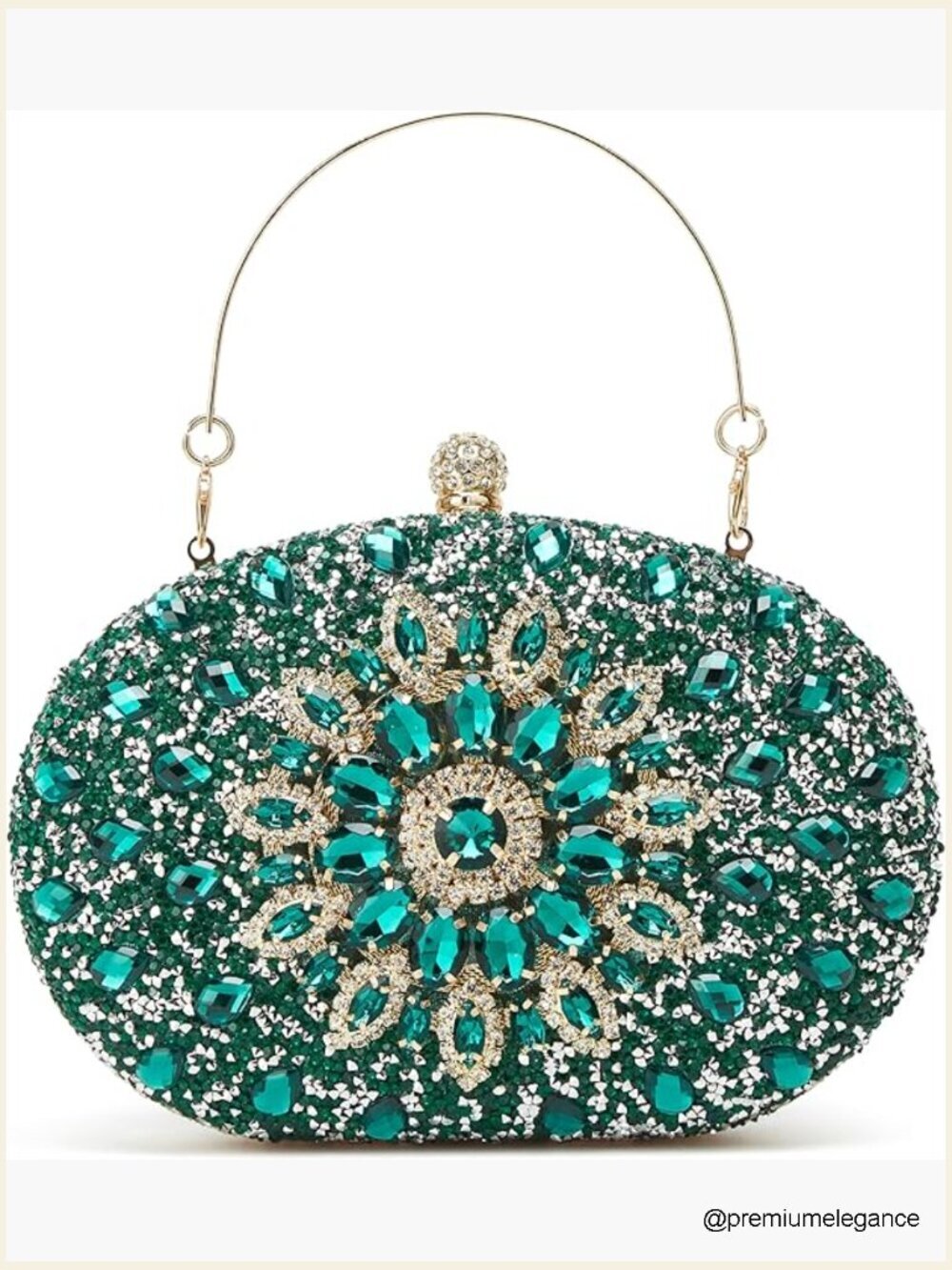 Double-sided Rhinestone Clutch Purse Sparkly Evening Bag Crystal Wristlet